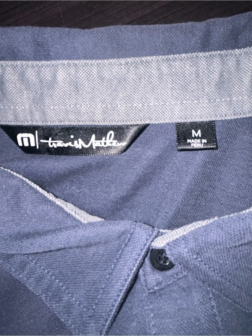 Travis Mathew Two-Tone Polo Shirt men’s size M - Picture 6 of 7